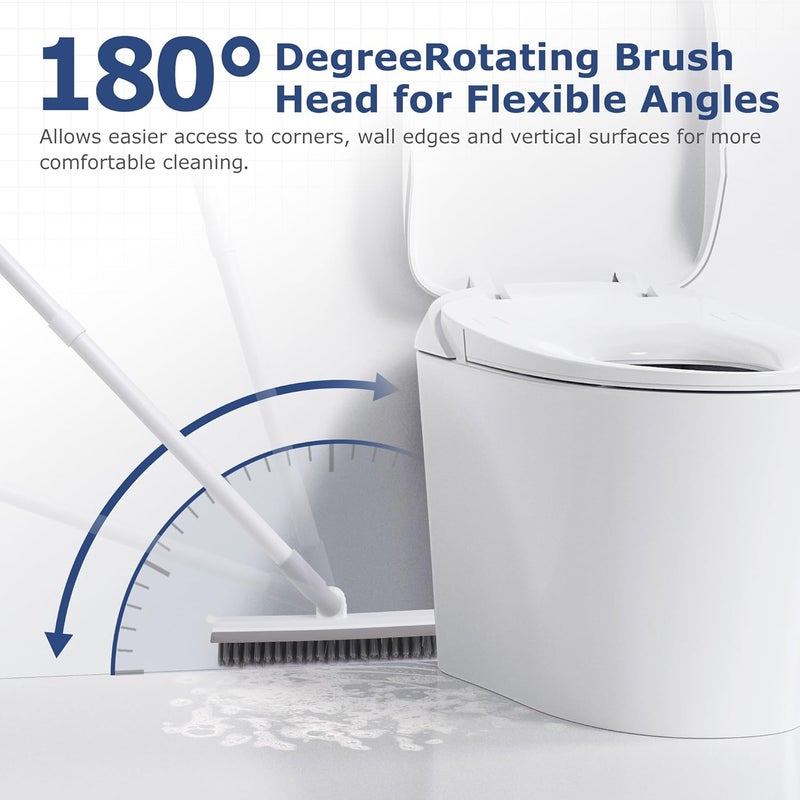 IVYROLL Grout Brush with Long Handle, Floor Cleaning Scrubber with Stiff Bristles for Tile Line, Shower, Crevice, Bathroom, Kitchen and Hard-to-Reach Corners - Image 5